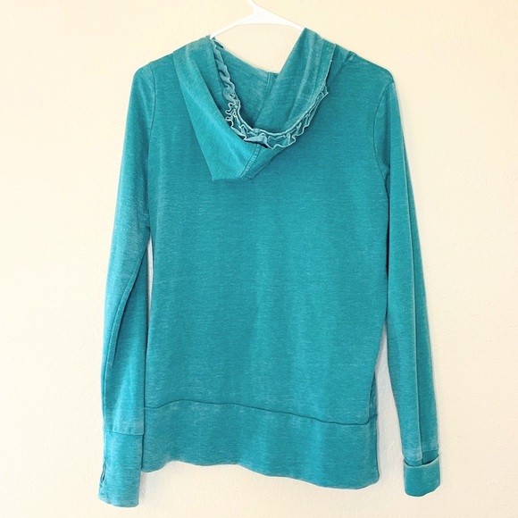 Evy’s Tree Brilla Zip Hoodie Teal Size L Fairycore Boutique Cozy - Picture 10 of 10